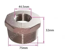 304/2.5 inch/1.5 inch stainless steel core inner and outer wire conversion joint