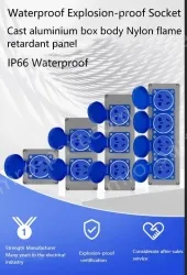 Explosion-proof cast aluminium quad 3-hole black