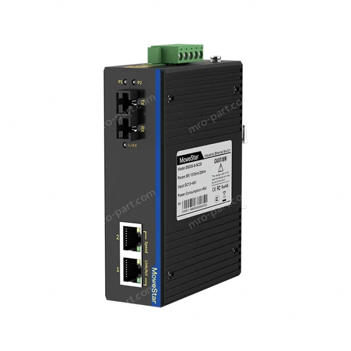 1 Port 100M F(x) + 2 Ports 10/100M T(x) Din Rail Industrial media converter