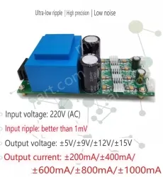 ACDC linear power supply 220V to positive and negative voltage ±5V ±400MA