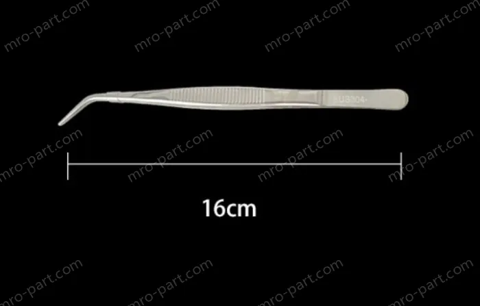 Stainless steel tweezers Curved tip (304 models) 16cm