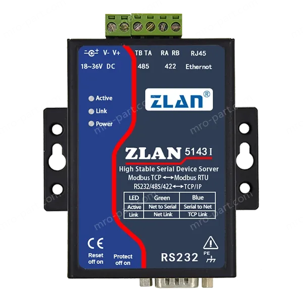 ZLAN5143I Full-isolation Serial Device Server