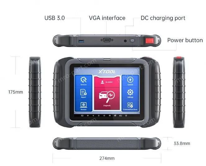 XTOOL D8 OBDII Automotive Full System Diagnostic Tool