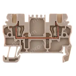 ZDU 1.5 Feed-through terminal, Tension-clamp connection, 1.5 mm&sup2;, 500 V, 17.5 A, dark beige 1775480000