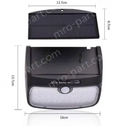 Detachable solar LED wall light lamp detachable body