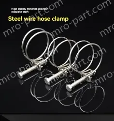 Double steel wire hose clamp 304 material 63-70*3 [wire diameter]