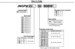 Dual Rod Cylinder JMGP Series &oslash;12, &oslash;16, &oslash;20, &oslash;25, &oslash;32, &oslash;40, &oslash;50, &oslash;63, &oslash;80, &oslash;100