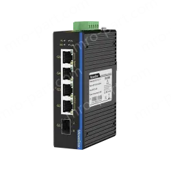 1 Port Gigabit SFP + 4 Ports Gigabit RJ45 Din-Rail Unmanaged Industrial Ethernet Switch
