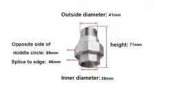 316L/1.2" DN32 1-1/4 Stainless steel inner and outer wire unions