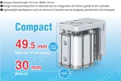 Compact Cylinder with Linear Guide MXZ Series ø12, ø16, ø20, ø25 MXZ25-30