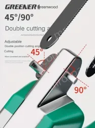 12 inch alloy square tube saw with 11 carbon steel saw blades The saw body can store the saw blades