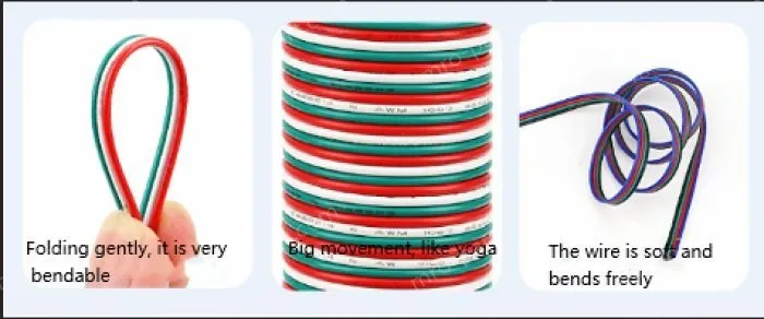 LED light connecting cable 26AWG*2 and (7/0.14TS)