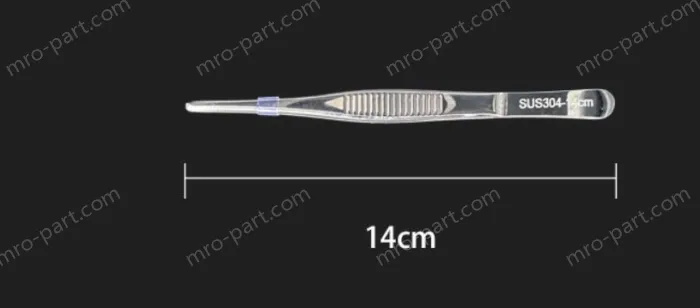 Stainless steel tweezers Straight round head (304 models) 14cm