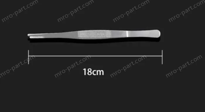 Stainless steel tweezers Straight round toe (thick) 18cm