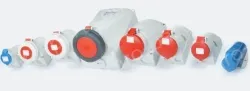 3 pole 16A concealed straight chassis connector TYP 1395
