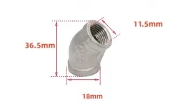 304/2 points 1/4 Stainless steel 45&deg; elbow joint