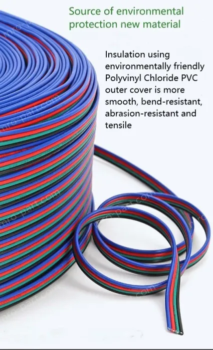 LED light connecting cable 20AWG*5 and (21/0.14TS)