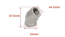 316L/1.5" 1-1/2 DN40 Stainless steel 45&deg; elbow joint