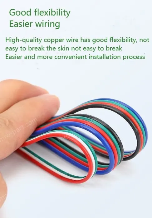 LED light connecting cable 22AWG*4 and (17/0.16TS)