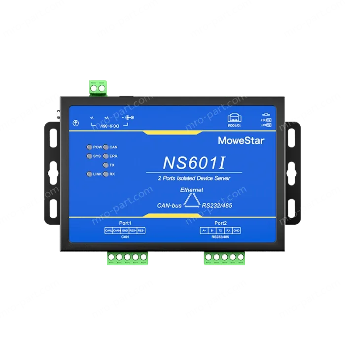 1 Port CAN-bus + 1*RS232/485 To Ethernet Opto-isolated Wall-mounted Ethernet CAN-bus Server