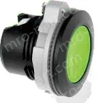 Green frosted button, plastic black border, screw wiring