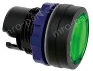 Blue transparent button, plastic edge, can be equipped with lamp holder module