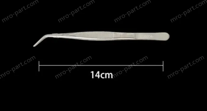 Stainless steel tweezers Curved tip (304 models) 14cm