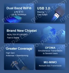 Wi-Fi 6 USB Network Adapter