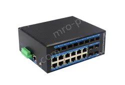 12-port 10/100/1000BASE-TX+12 SFP Managed Industrial PoE Switch