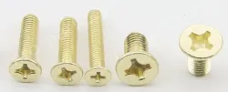 Golden Flat Head Screws M3*45
