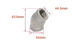 201/1.5" 1-1/2 Stainless steel 45&deg; elbow joint