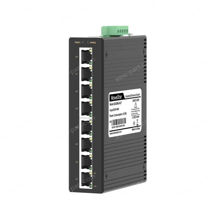 8 Ports Gigabit T(x) Din-Rail Unmanaged Industrial Ethernet Switch