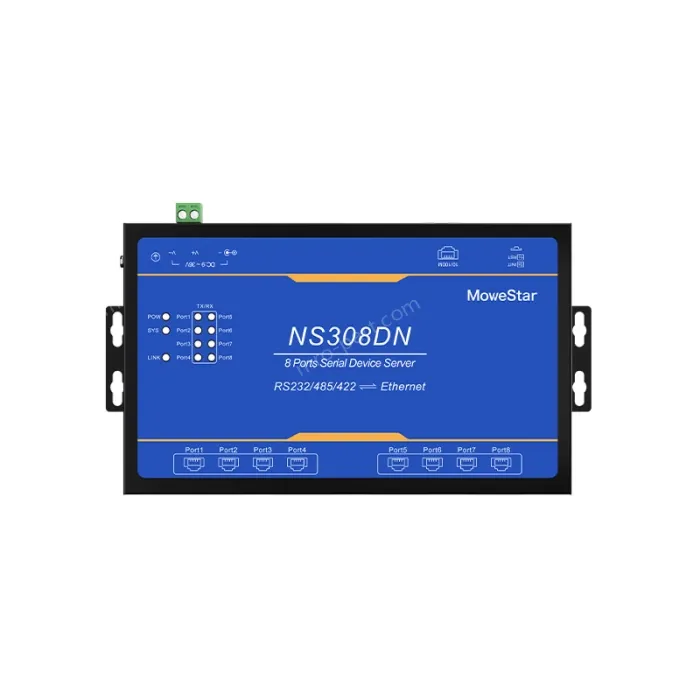 Industrial-grade Modbus gateway 8-port wall-mounted serial server