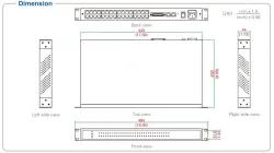 UOTEK 10/100M TCP/IP to 32 Ports RS-232 Serial Device Server