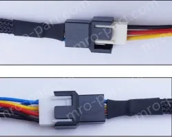 PWM two-point temperature control cooling fan extension cable 1in 2out