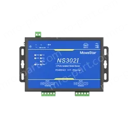 2 Ports RS485/422 Serial to 100M Ethernet Opto-isolated Server