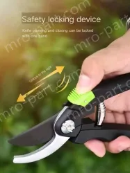 Black 8.5 inch - thick and hard pruning shears