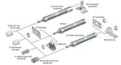 Built-in Speed Controller Type Double Acting, Double Rod CJ2ZW Series