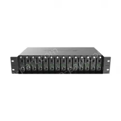 14-slot fiber optic transceiver chassis