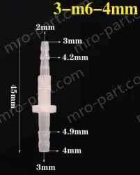 3-M6-4-Feed-through plastic connectors