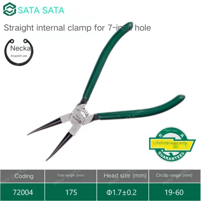 7 inch straight inner circlip pliers 72004