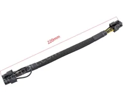 6PIN to 8PIN Server Power Cable Graphics Card Cable Mesh Sleeve Protection 52cm