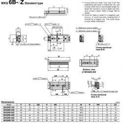 Air Slide Table Double-ported Type MXQ B Series ø6, ø8, ø12, ø16, ø20MXQ8B-30Z