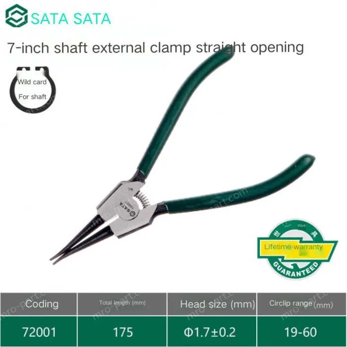 7 inch straight circlip pliers 72001