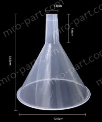 Plastic separating funnels Flat short diameter 12cm 1pc