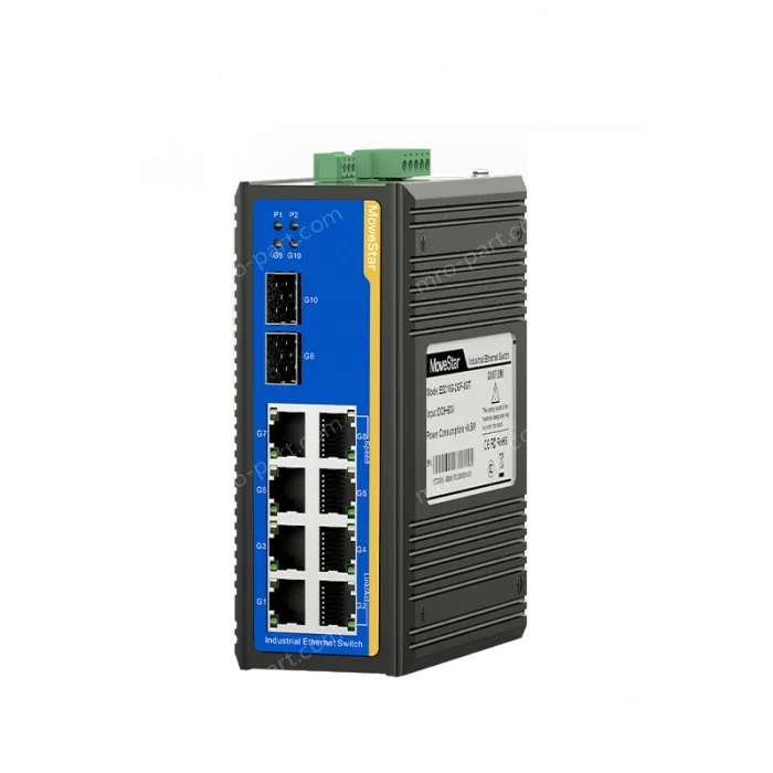 2 Ports Gigabit SFP + 8 Ports Gigabit RJ45 Din-Rail Unmanaged Industrial Ethernet Switch
