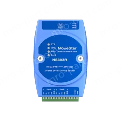 DIN Rail Serial Server 2 ports