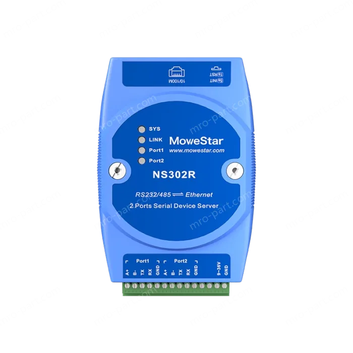 DIN Rail Serial Server 2 ports