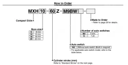 Compact Slide MXH Series ø6, ø10, ø16, ø20MXH16-30Z