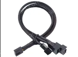 PWM three-point temperature control cooling fan extension cable 1in 3out